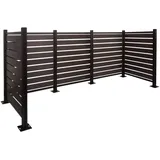 MCW Alu Mülltonnen-Zaun K57 Anthrazit 130x300x110cm