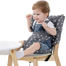 Vine Tragbarer Baby Hochstuhlbezug, Sicherheitsgurt, faltbar - Grau