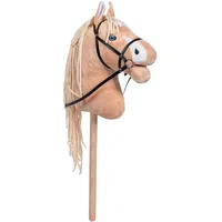 HKM Hobby Horse Sunny – Steckenpferd Hellbraun, abnehmbare Trense