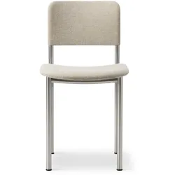 Fredericia Plan Chair voll gepolstert, brushed steel / hallingdal 220