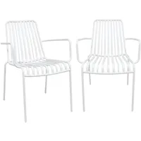 Sweeek 2er-Set stapelbare Gartenstühle aus Stahl,