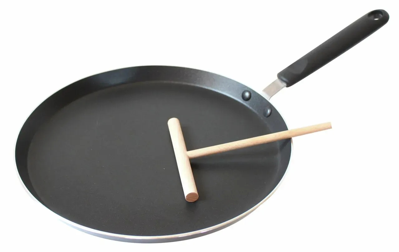 Elo Crêpes-Pfanne mit Teigroller - B/H/T ca. 26.00x2.00x44.00