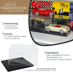 Acryl Vitrine für Modellautos, Figuren, HMF 46806, 32 x 28 x 20 cm