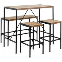 VCM Bartisch-Set Bahamas 120 x 105 x 60 cm Braun