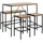 VCM Bartisch-Set Bahamas 120 x 105 x 60 cm Braun