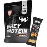 1kg Mammut Whey Protein Eiweißshake - Set inkl. Protein Shaker, Riegel, Powderbank oder Tasse (Brownie, Mammut Protein Bar - Salty Peanut)