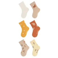 Sterntaler Socken 6er-Pack Safari ecru, 17/18
