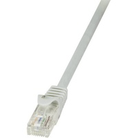 Logilink CP2092U RJ45 Netzwerkkabel, Patchkabel CAT 6 U/UTP Grau mit Rastnasenschutz 1St.