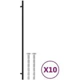 vidaXL Möbelgriffe 10 Stk. Schwarz 480 mm Edelstahl