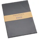 Fachhandel Plus Schieferplatte Servierplatte Buffet Käseplatte Untersetzer Verschiedene Größen, Größe:30 x 20 cm