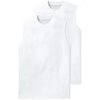 SCHIESSER Herren, Unterhemden, 2er Pack - "Essentials", Muscleshirt, Rundhals, Baumwolle weiß XL
