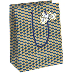Clairefontaine 6x Fahrrad, Kraft weiß, Geschenktasche M 21,5x10,2x25,3cm - Kartonbraun 32439-3C