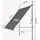 pro.tec Klemmmarkise Stem 250 x 120 cm grau