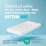 Betten-ABC Junior-Duo – Matratze mit Rundum-Trittkante, Wendematratze, Atmungsaktiv - Schadstoffgeprüft