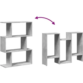 vidaXL Bücherregal 3 Fächer 70 x 24 x 97 cm Grau