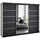 a&j möbelland gmbh Schiebetürenschrank VILUNO 3 200 x 215 x 59,5 cm Weiß/Schwarz