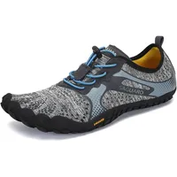 SAGUARO Barfußschuhe Herren Barfuss Schuhe Damen Barfussschuhe Outdoor Zehenschuhe Atmungsaktiv Traillaufschuhe mit Zero-Drop Solhe, Fast I - Barfußschuhe Grau, Gr.45 EU - 45 EU