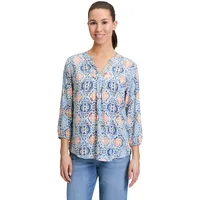 Cartoon Blusenshirt mit Muster in Blue/Rosé | Gr.: 38