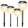 seasonals Solarleuchte Kunststoff Metall 32x12,5 4er Set silber