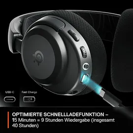 SteelSeries Arctis Nova 3 Wireless Schwarz