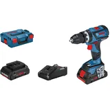 Bosch Professional 18V System Akku-Schlagbohrschrauber GSB 18V-60 C (max. Drehmoment (weich/hart): 31/60 Nm, inkl. 2x4.0 Ah ProCore Akku, Ladegerät GAL 18 V-40, L-BOXX)