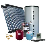 Solarpaket SUNEX HP30, Flachdachmontage 9,78m2 mit Hygienespeicher 750L, 1 WT