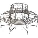 Tectake Baumbank 164 x 164 x 89 cm Anthrazit