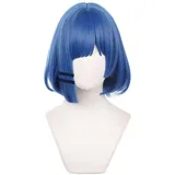 HIROAKIYA Ryo Yamada Wig, Bocchi the Rock Ryo Yamada Cosplay Wig with Hair Clips Wig Cap, Length approx.32cm