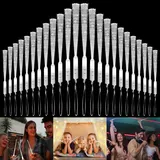 JIZZU 24 Stück Leuchtstäbe Glasfaser, Bunt LED Knicklichter Party Set mit 3 Modi Blinkende, Glow Sticks für Kindergeburtstag Weihnachten Hochzeit Neon Party