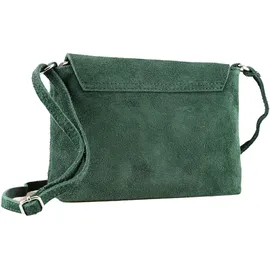 Allgäu Rebell Blümchen Umhängetasche Leder Green