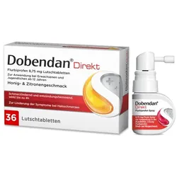 DOBENDAN Direkt Spray 15ml + DOBENDAN Direkt Lutschtabl 36ST 15 + 36 St