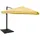 MCW Ampelschirm A96 3x4m (Ø5m) Polyester Alu/Stahl 26kg ~ Flap, creme mit Ständer, drehbar