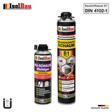 Brandschutzschaum B1 Bauschaum 1x 750ml 1x Reiniger Montageschaum Pistolenschaum