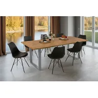 Sam Esstisch Baumkante Holz-Optik Wildeiche 220 x 100 U-Gestell