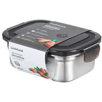 Lock & Lock Edelstahl Vorratsdose silber 15,5 x 12,0 x 5,8 cm 0,5 l