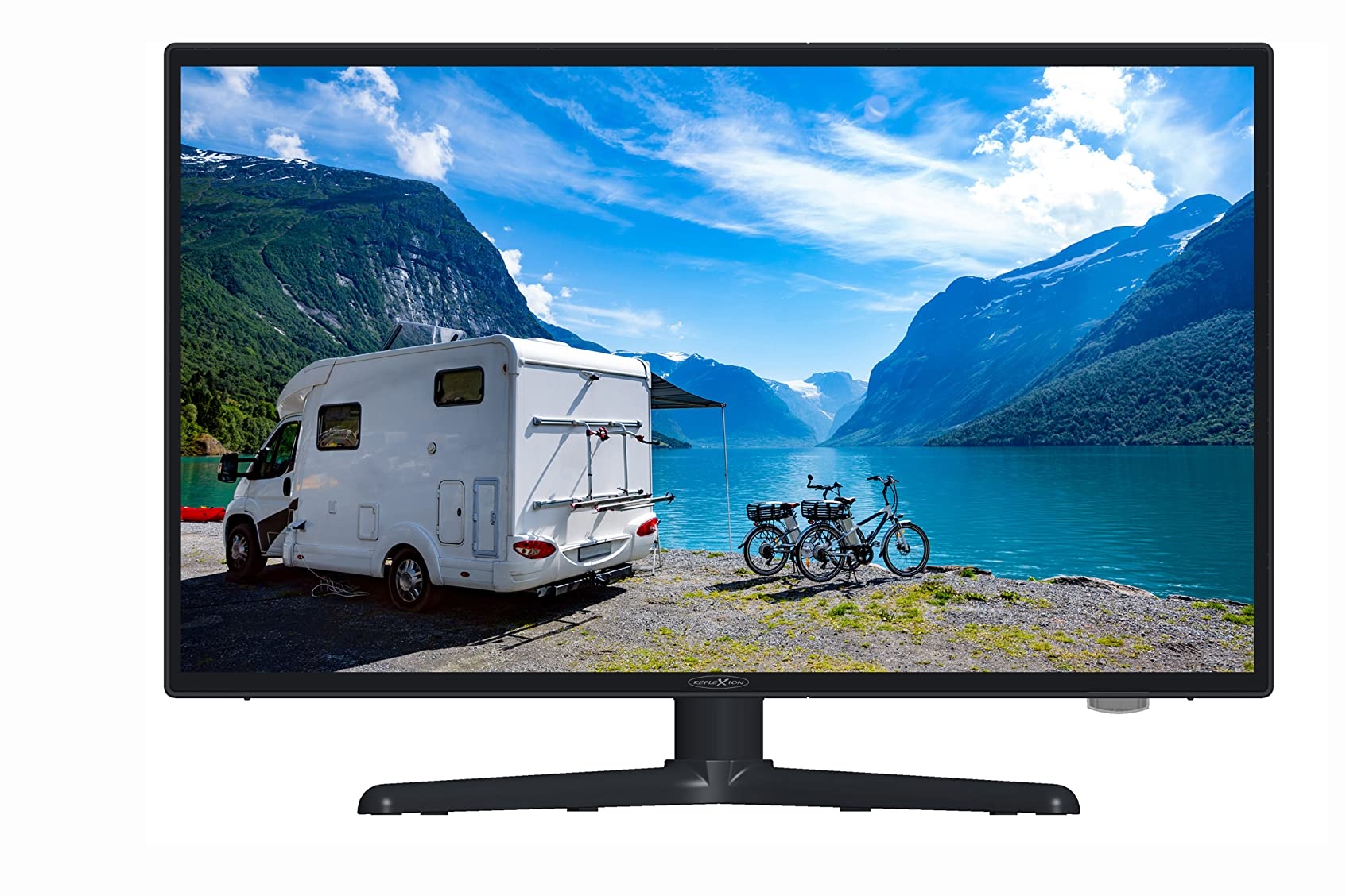 REFLEXION LEDW22i+ Smart LED-TV mit 55cm, DVB-T2 HD, DVB-C, DVB-S2 Tuner, CI+Slot und Bluetooth für 12/24/230V