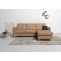 Home Affaire Ecksofa »Palmera L-Form«, Federkern, wahlweise mit Bettfunktion und mit/ohne Bettkasten, braun