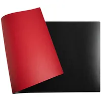 Exacompta 29141E Flexible Schreibunterlage Home Office, aus zweifarbigem Kunstleder (Polyurethan), weich und widerstandsfähig, 40 x 80 cm, schwarz/rot