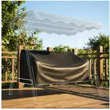 Outsunny Gartenmöbel-Schutzhülle Hollywoodschaukel Abdeckung (UV-Beständig Abdeckplane, 1-St., für 3-Sitzer Gartenschaukel), Wasserdicht, UV-beständig, mit Reißverschluss schwarz