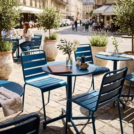 Oviala Palavas Gartenstuhl 2 St. 59 x 59 x 108 cm blau