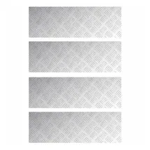 vidaXL Rautenscheiben 4 Pcs Silber 75 X 25 Cm Aluminium Vidaxl
