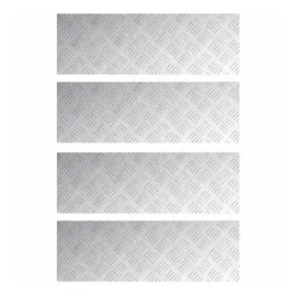 vidaXL Rautenscheiben 4 Pcs Silber 75 X 25 Cm Aluminium Vidaxl