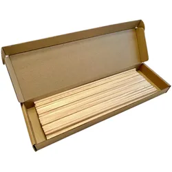 PINI Holzstäbchen vierkant 350x6x6 mm Stäbchen für Basteln und Haushalt (50 Stück)