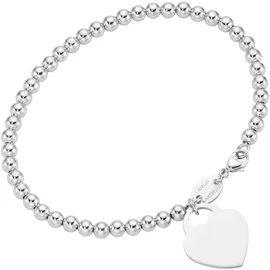 GIORGIO MARTELLO MILANO Armband Kugeln mit Behang Herz Silber 925 Größe 19 cm