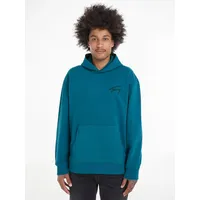 Tommy Jeans Kapuzensweatshirt TJM RLX SIGNATURE HOODIE EXT mit aufgesticktem Signatur-Logo grün L