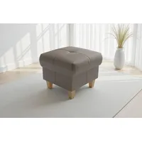 sit&more Polsterhocker Pamela, Leder, B: 58 cm (1 St), mit praktischen Stauraum, hochwertige Qualität, verschiedene Farben grau