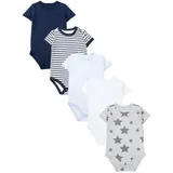 TupTam Baby Body Kurzarm – 5er Set Body Baby aus Baumwolle – Weicher, Atmungsaktiver Kurzarm Body Baby Jungen, Farbe: Farbenmix 3, Größe: 80 - 80