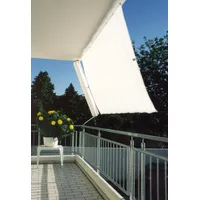 Floracord Senkrecht-Sonnensegel Rechteckig Wasserfest 230 cm x 140 cm Elfenbein