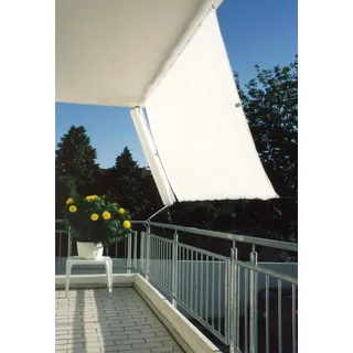 Floracord Senkrecht-Sonnensegel Rechteckig Wasserfest 230 cm x 140 cm Elfenbein