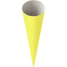 Baier & Schneider Heyda 204870066 Schultüten-Rohlinge (Höhe 70 cm, Durchmesser 19 cm, Karton, 380g/m2) gelb